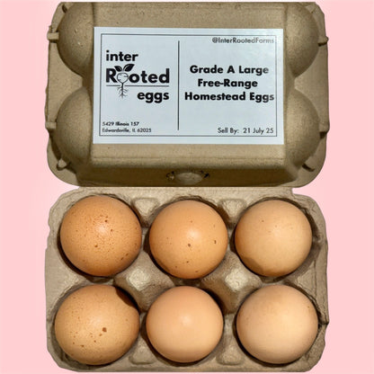 Local InterRooted Eggs (Half-Dozen)